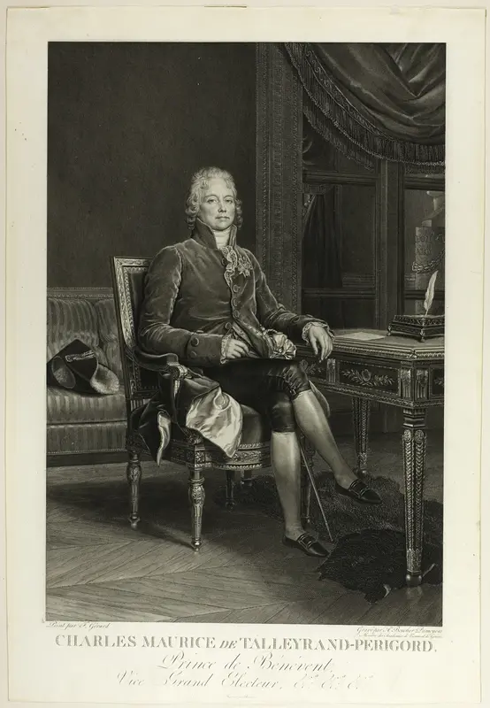 Portrait of Charles Maurice de Talleyrand-Perigord Wall Art by Auguste Gaspard Louis Boucher Desnoyers - High-Resolution Digital Print