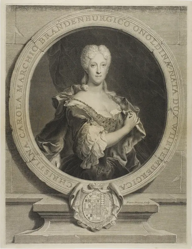 Portrait of Christine-Caroline, the Margrave of Brandenbourg-Onoltzbach, wife of Guillaume-Frédéric of Wurtemburg, 1694-1723