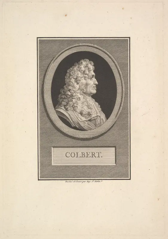 Portrait of Colbert Wall Art by Augustin de Saint-Aubin - High-Resolution Digital Print