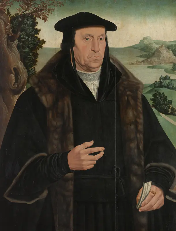 Portrait of Cornelis Aerentsz van der Dussen (1481-1556) Wall Art by Unknown - High-Resolution Digital Print