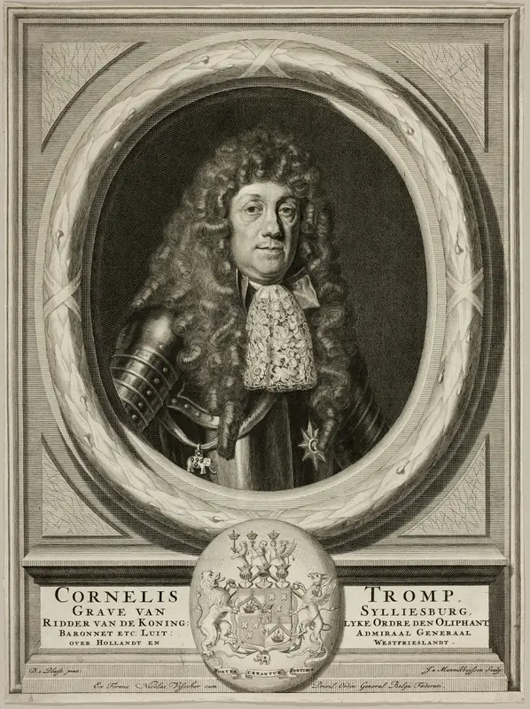 Portrait of Cornelis Tromp Wall Art by Munnickhuysen Munnickhuysen - High-Resolution Digital Print
