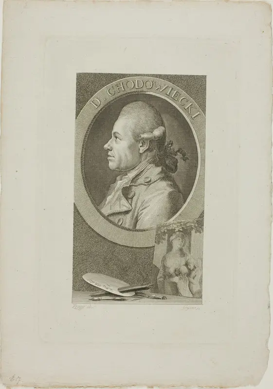 Portrait of Daniel Chodowiecki Wall Art by Christian Gottlieb Geyser - High-Resolution Digital Print