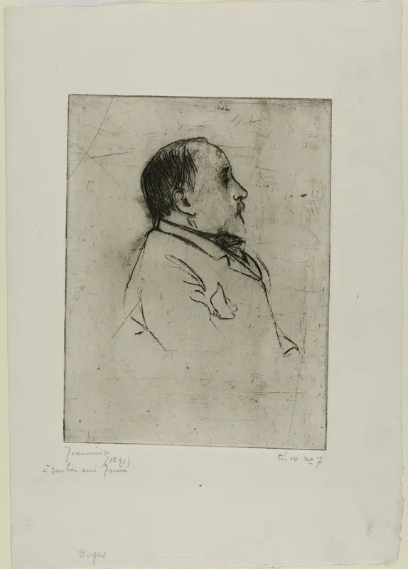 Portrait of Degas Wall Art by Pierre-Georges Jeanniot - High-Resolution Digital Print