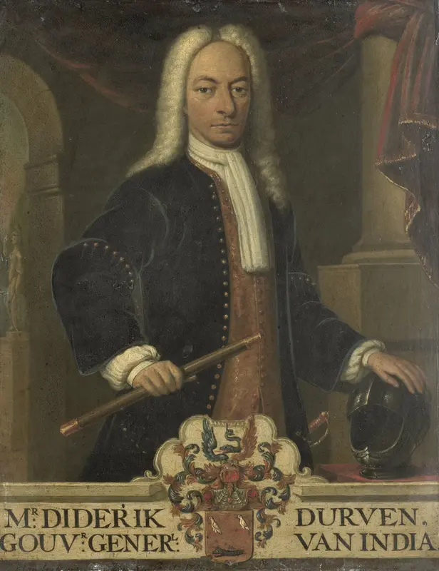 Portrait of Diederik van Durven, Governor-General of the Dutch East Indies Wall Art by Hendrik van den Bosch - High-Resolution Digital Print