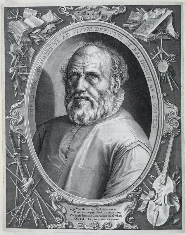 Portrait of Dirck Volckertsz Coornhert Wall Art by Hendrick Goltzius - High-Resolution Digital Print