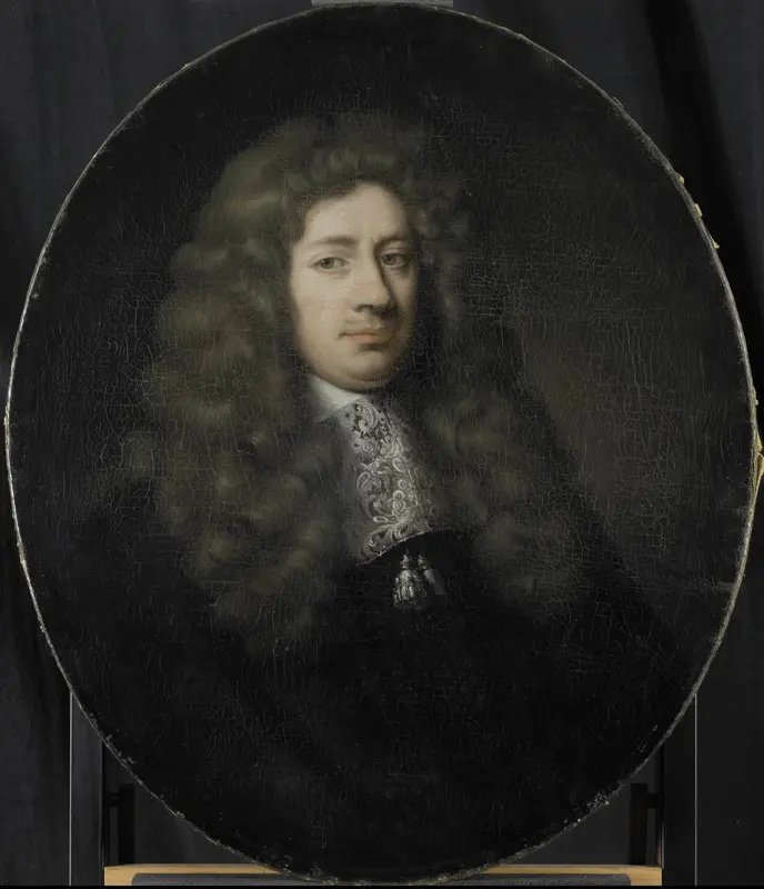 Portrait of Dominicus Rosmale, Director of the Rotterdam Chamber of the Dutch East India Company, elected 1677 Wall Art by Pieter van der Werff - High-Resolution Digital Print
