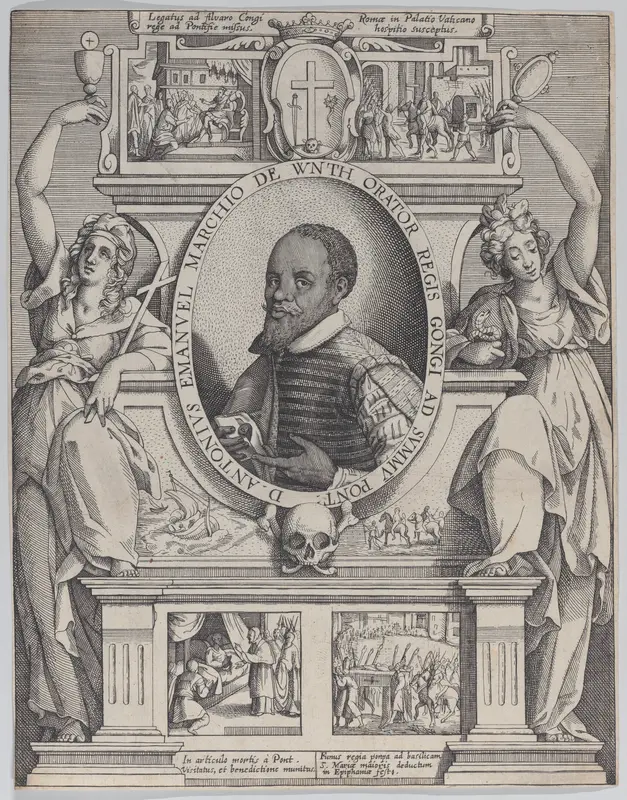 Portrait of Don Antonio Emanuel Ne-Vunda, Marchio de Wynth, Ambassador to the King of the Congo Wall Art by Lucas Kilian - High-Resolution Digital Print
