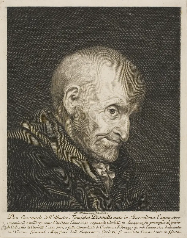 Portrait of Don Emanuel Desvalls Wall Art by Jacob Matthias Schmutzer - High-Resolution Digital Print