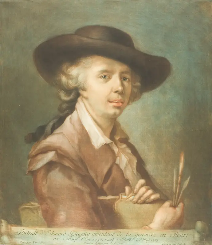 Portrait of Edouard Dagoty Wall Art by Carlo Lasinio - High-Resolution Digital Print