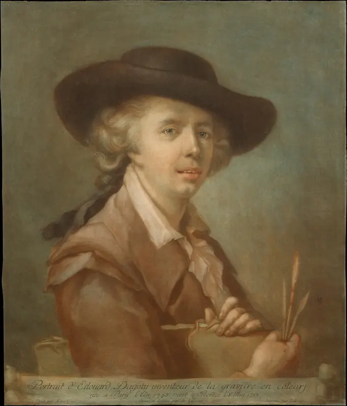 Portrait of Edouard Gautier-Dagoty Wall Art by Carlo Lasinio - High-Resolution Digital Print
