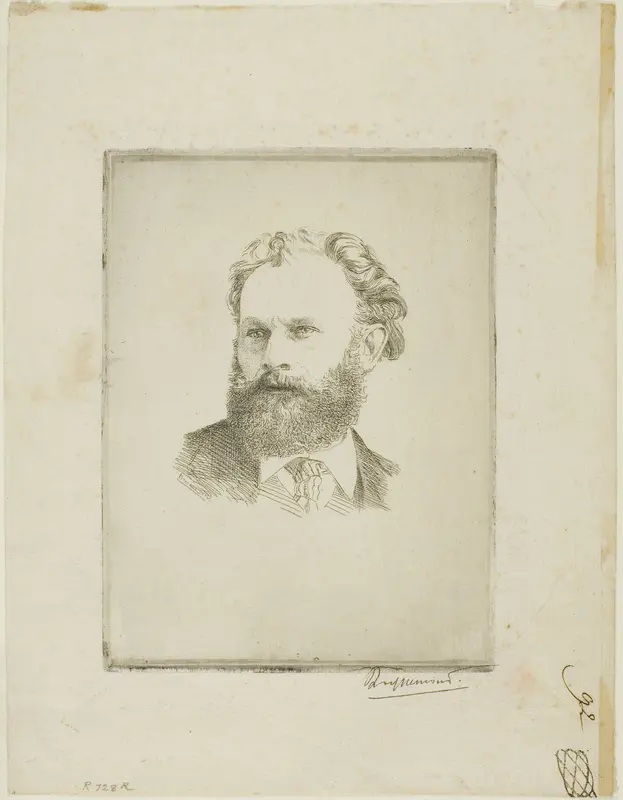 Portrait of Edouard Manet Wall Art by Félix Henri Bracquemond - High-Resolution Digital Print