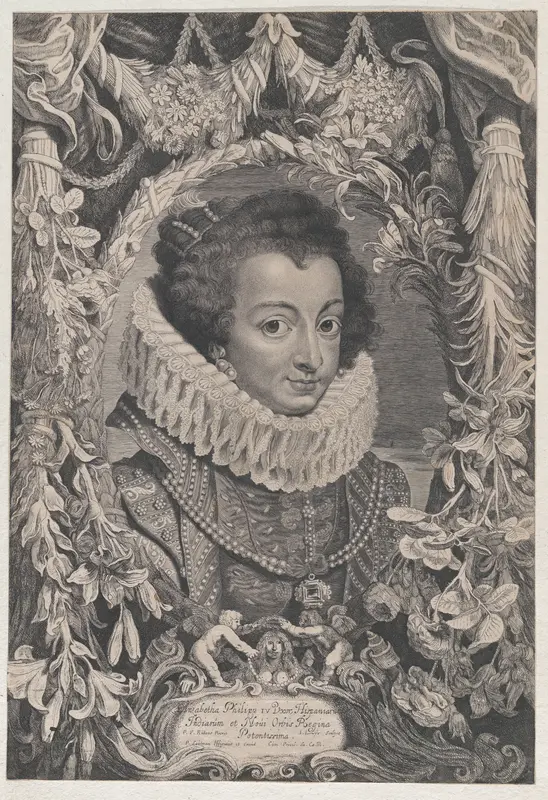 Portrait of Elisabeth of Bourbon, Queen of Spain Wall Art by Jacob Louys - High-Resolution Digital Print