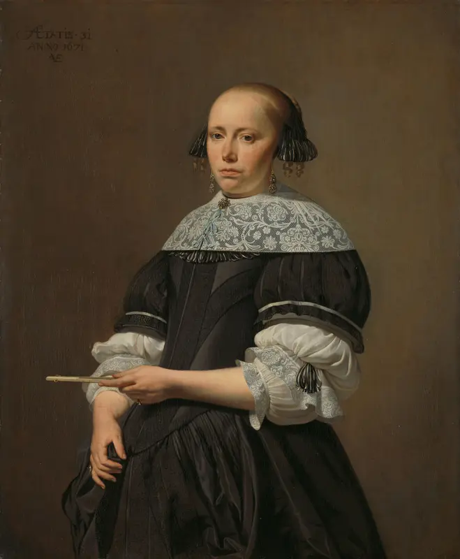 Portrait of Elisabeth Pietersdr Kessels (1640-1717) Wall Art by Unknown - High-Resolution Digital Print