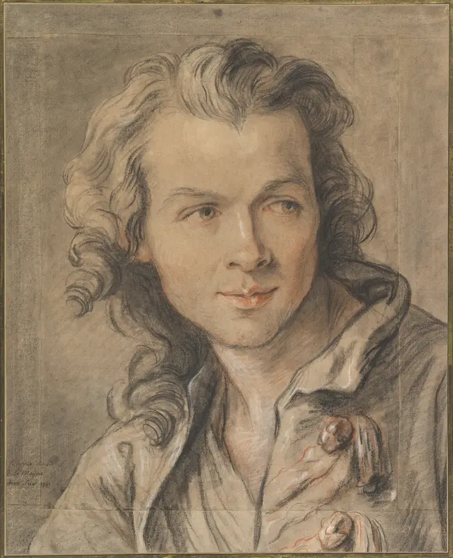 Portrait of Étienne Maurice Falconet (1716–1791) Wall Art by Jean-Baptiste Lemoyne the Younger - High-Resolution Digital Print