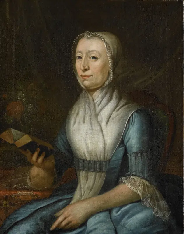 Portrait of Eva Goudriaan-de Veer Wall Art by Cornelis van Cuylenburgh (II) - High-Resolution Digital Print