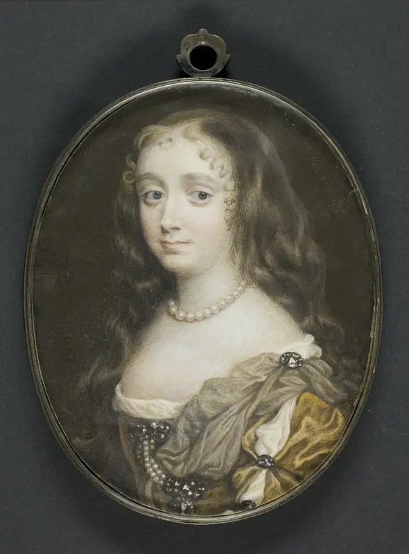 Portrait of Frances Theresa, Duchess of Richmond (1648-1702) Wall Art by Richard Gibson - High-Resolution Digital Print