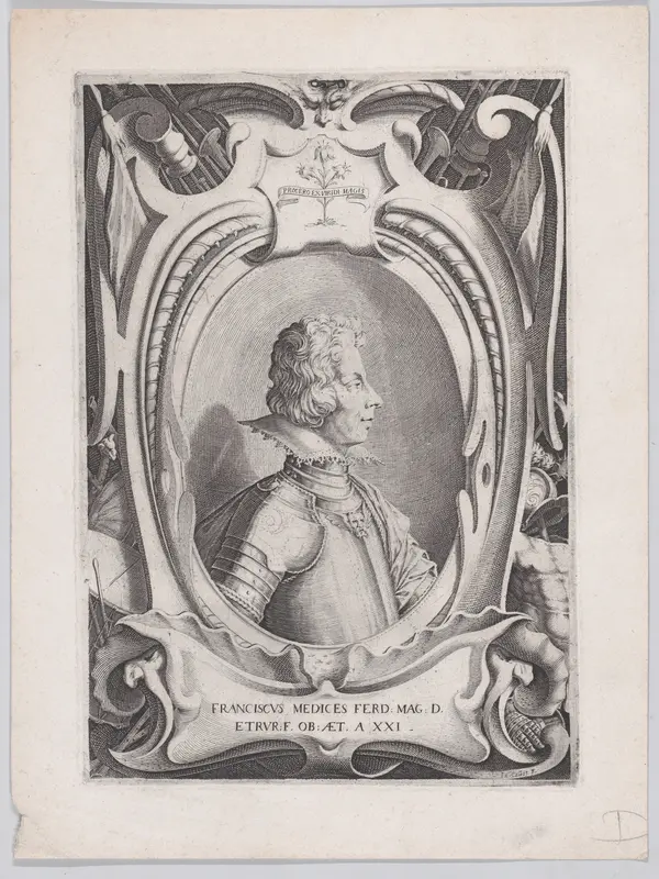 Portrait of Francesco de' Medici Wall Art by Jacques Callot - High-Resolution Digital Print