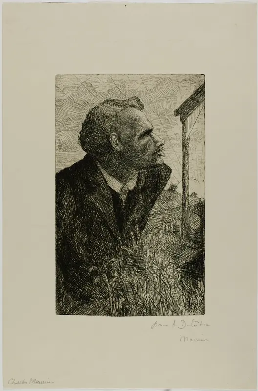 Portrait of François Claudius Ravachol Wall Art by Charles Maurin - High-Resolution Digital Print