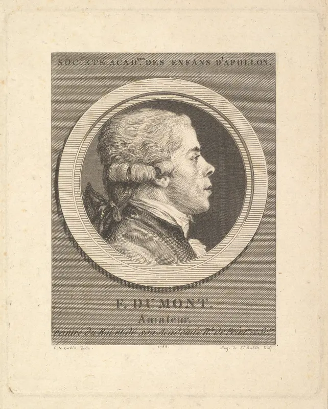 Portrait of François Dumont Wall Art by Augustin de Saint-Aubin - High-Resolution Digital Print
