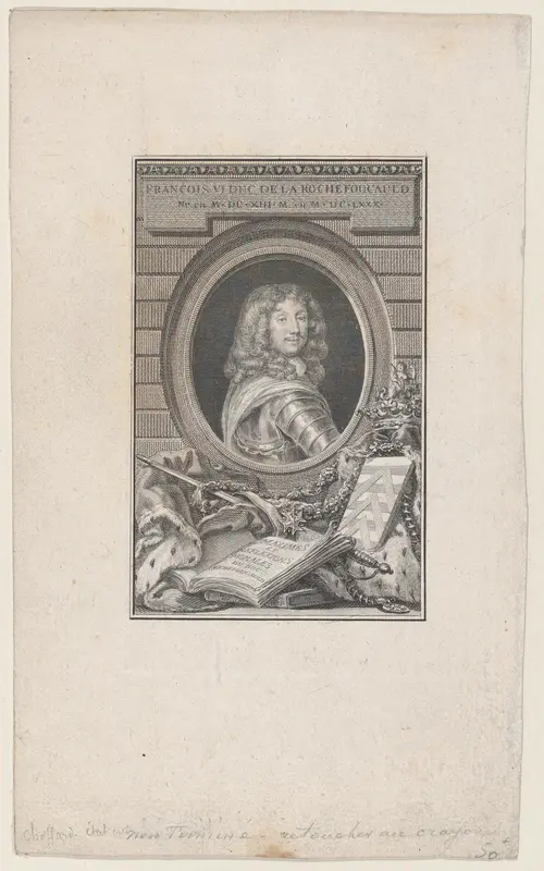 Portrait of François VI, duc de La Rochefoucauld Wall Art by Pierre Philippe Choffard - High-Resolution Digital Print