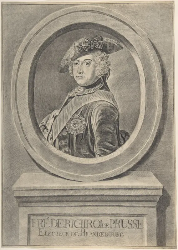 Portrait of Frederick II of Prussia, after Antoine Pesne Wall Art by Johann Georg Wille - High-Resolution Digital Print