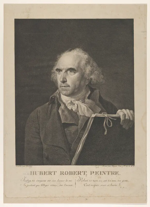Portrait of French Painter Hubert Robert Wall Art by Jean-Baptiste Isabey - High-Resolution Digital Print