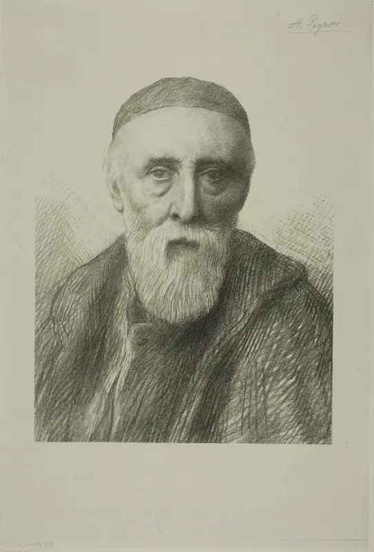 Portrait of G. F. Watts, R. A., second plate Wall Art by Alphonse Legros - High-Resolution Digital Print