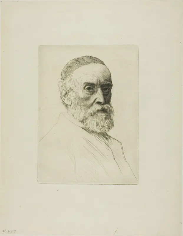 Portrait of G. F. Watts, R.A. Wall Art by Alphonse Legros - High-Resolution Digital Print