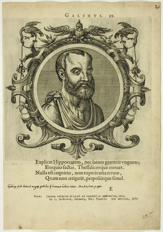 Portrait of Galenus Wall Art by Johannes Sambucus - High-Resolution Digital Print