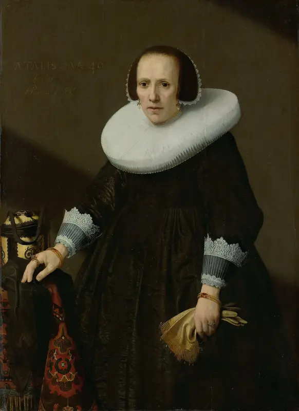 Portrait of Geertruyd Reael (1600-52) Wall Art by Unknown - High-Resolution Digital Print
