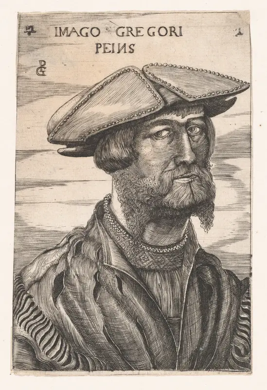 Portrait of Georg Pencz (Imago Gregori Peins) Wall Art by Unknown - High-Resolution Digital Print