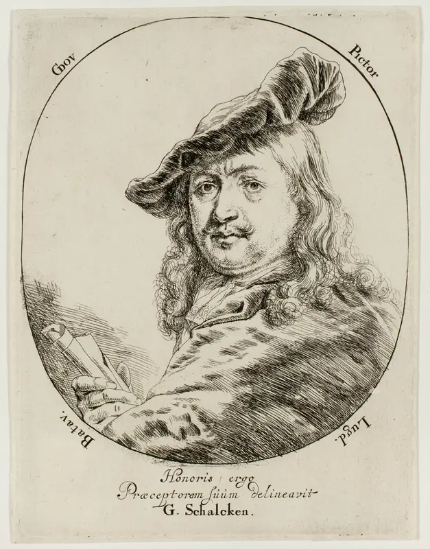 Portrait of Gerard Dou, the Painter Wall Art by Cottfried Schalcken - High-Resolution Digital Print