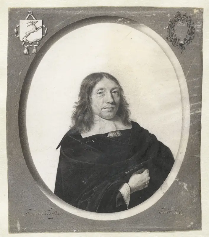 Portrait of Gijsbert van der Hoeven Wall Art by Jan Thopas - High-Resolution Digital Print