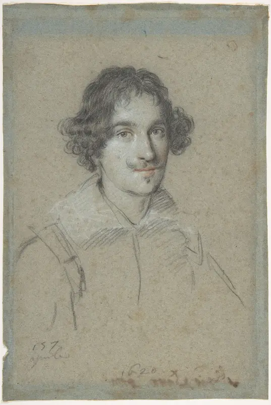 Portrait of Giovanni Battista Rossa Wall Art by Ottavio Leoni (Il Padovano) - High-Resolution Digital Print