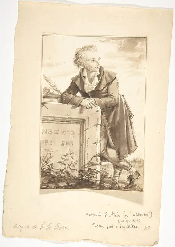 Portrait of Giovanni Fantoni (or "Labindo") Wall Art by Jean-Baptiste-François Bosio - High-Resolution Digital Print