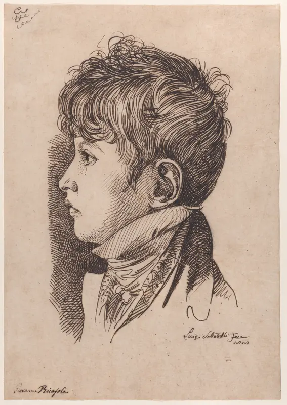 Portrait of Giovanni Ricasoli, aged 5 Wall Art by Luigi Sabatelli - High-Resolution Digital Print
