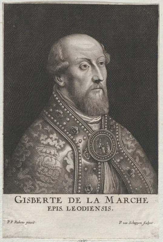 Portrait of Gisbert de la Marche, Bishop of Liège Wall Art by Pierre van Schuppen - High-Resolution Digital Print