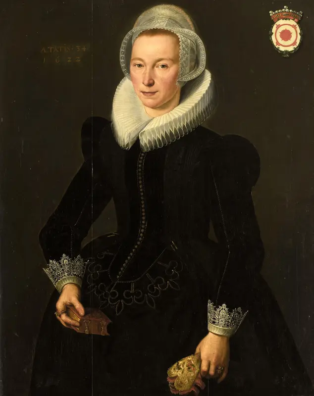 Portrait of Grietje Adriaensdr Grootes (1588-1624) Wall Art by Unknown - High-Resolution Digital Print