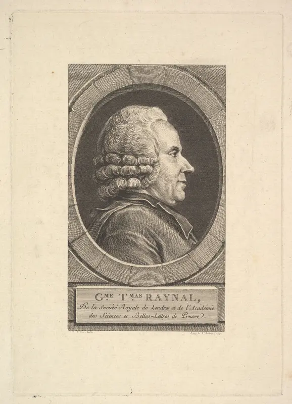 Portrait of Guillaume-Thomas Raynal Wall Art by Augustin de Saint-Aubin - High-Resolution Digital Print
