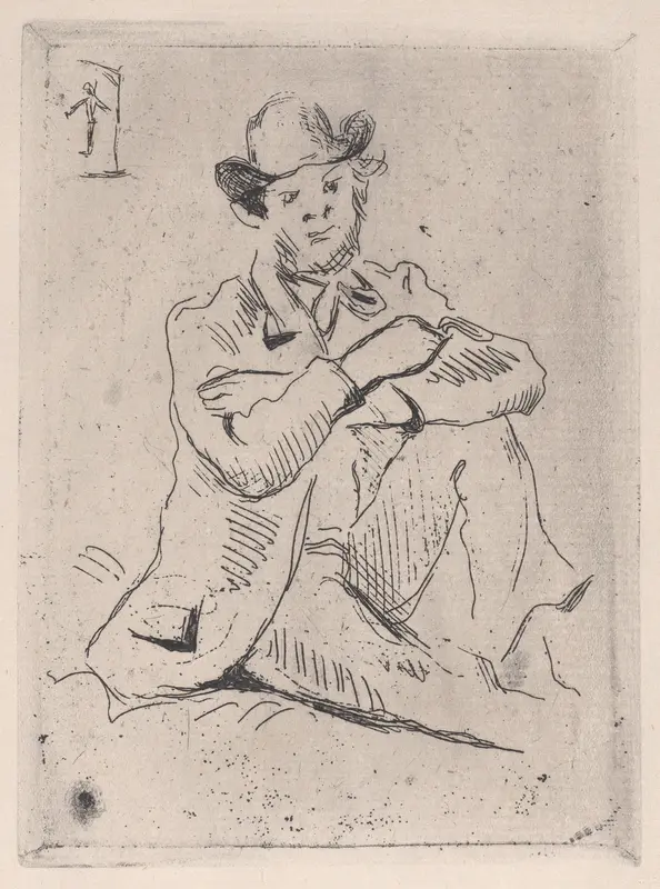 Portrait of Guillaumin with a Hanging Man Wall Art by Paul Cézanne - High-Resolution Digital Print
