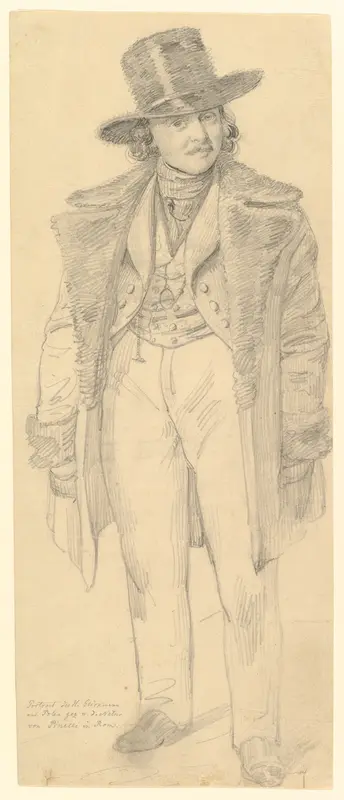 Portrait of H. Gluckmann of Poland Wall Art by Bartolomeo Pinelli - High-Resolution Digital Print