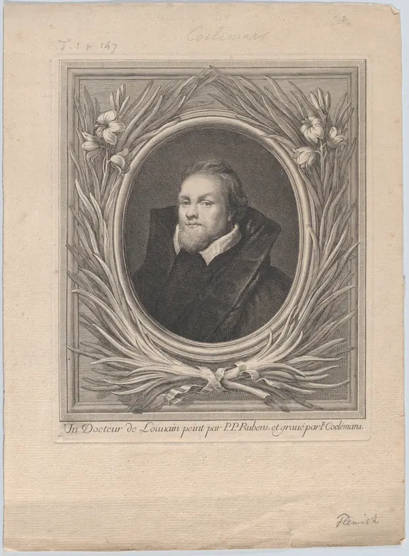 Portrait of Hendrick van Thulden Wall Art by Jacobus Coelemans - High-Resolution Digital Print