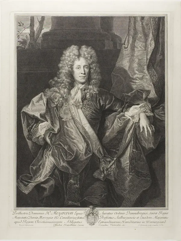 Portrait of Henning Meyercron Wall Art by Cornelis Martinus Vermeulen - High-Resolution Digital Print