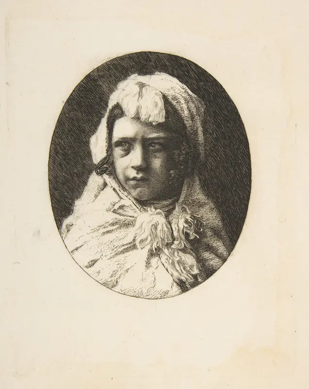 Portrait of Henri Houssaye, as a child Wall Art by Félix Bracquemond - High-Resolution Digital Print