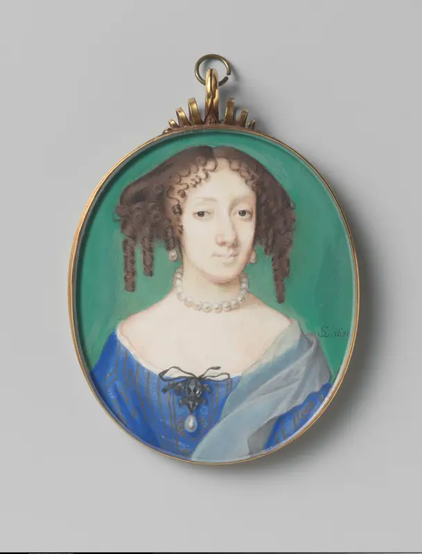 Portrait of Henrietta, Duchess of Orléans Wall Art by Samuel Cooper - High-Resolution Digital Print