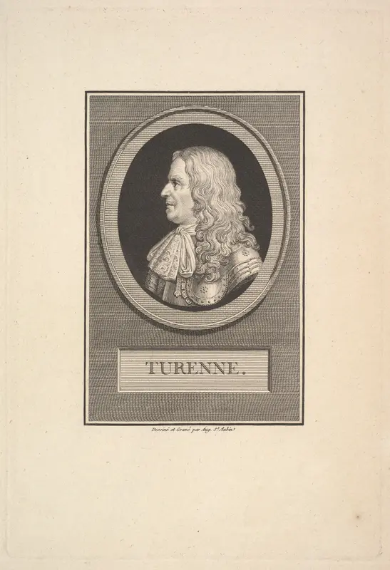 Portrait of Henry de la Tour, Vicomte de Turenne Wall Art by Augustin de Saint-Aubin - High-Resolution Digital Print