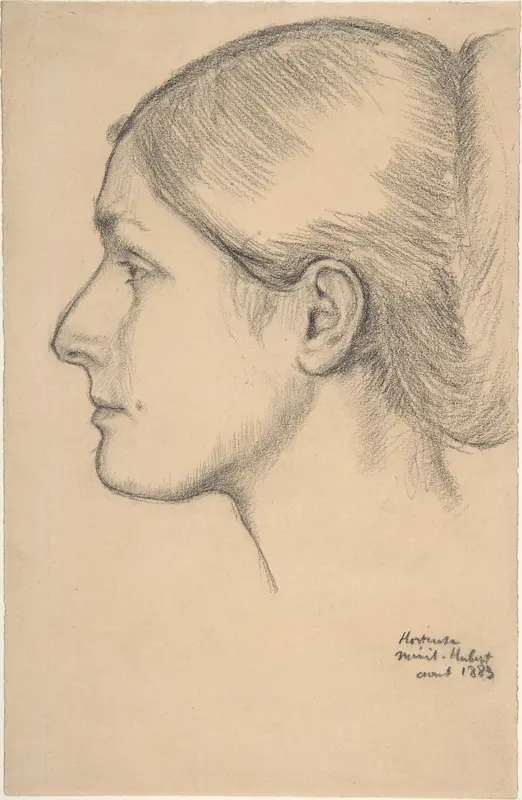 Portrait of Hortense Valpinçon (Mme. Jacques Fourchy) Wall Art by Edgar Degas - High-Resolution Digital Print