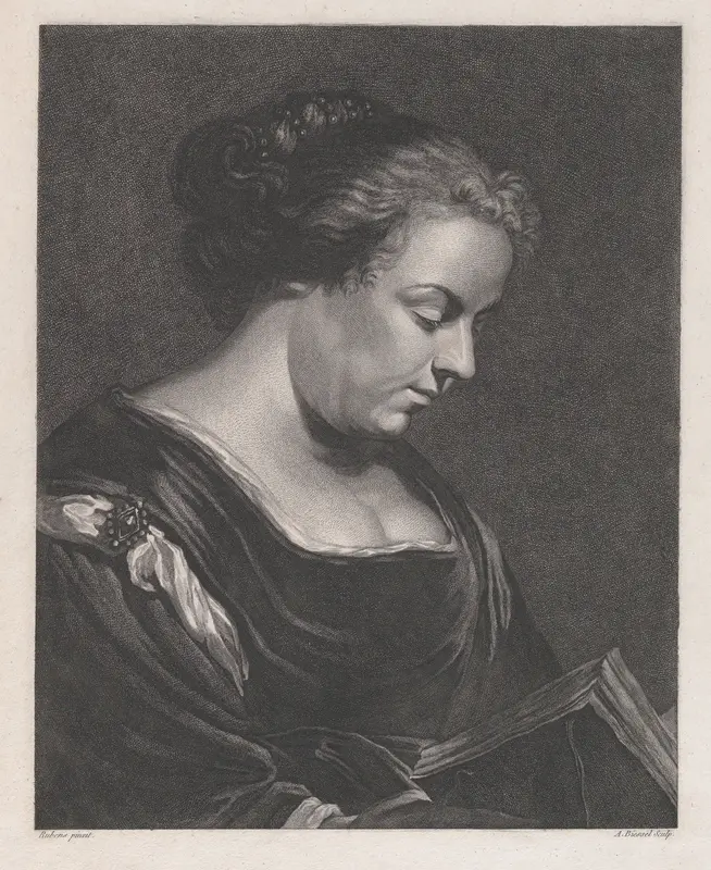 Portrait of Isabella Brant, Rubens' first wife Wall Art by Andreas Ludwig Bissel - High-Resolution Digital Print