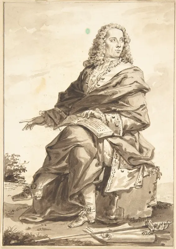 Portrait of J.-B. de Boyer, Marquis d'Argens Wall Art by Jean-Baptiste-François Bosio - High-Resolution Digital Print
