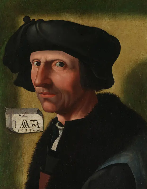 Portrait of Jacob Cornelisz van Oostsanen Wall Art by Unknown - High-Resolution Digital Print